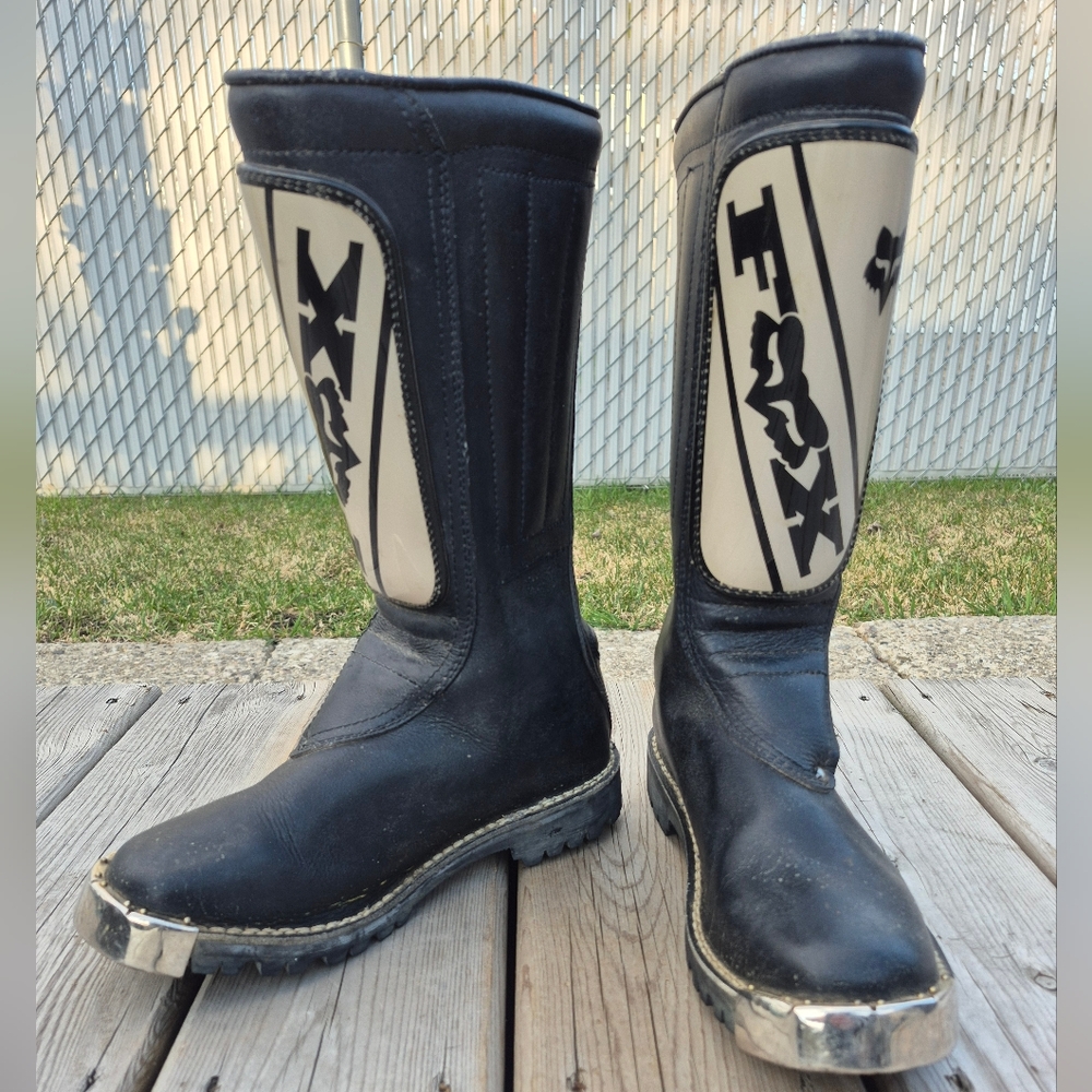 FOX Motorcycle/Motocross/Off-Road Boots - Black - Size 6 - Made in Korea